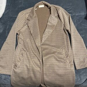 MELLODAY Checkered Tan Blazer